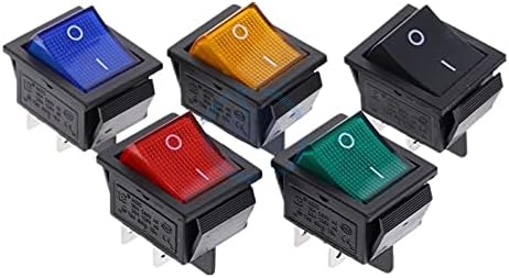 Lyvi On-Off Latching Rocker Switch Switch Switch 4 Pin DPST со светлина 16A 250VAC 20A 125VAC KCD2