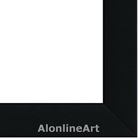 АЛОНЛИН АРТ - Колаж 10 диви афиони вода лилјани од Клод Моне | Црна врамена слика отпечатена на памучно платно, прикачена на таблата со