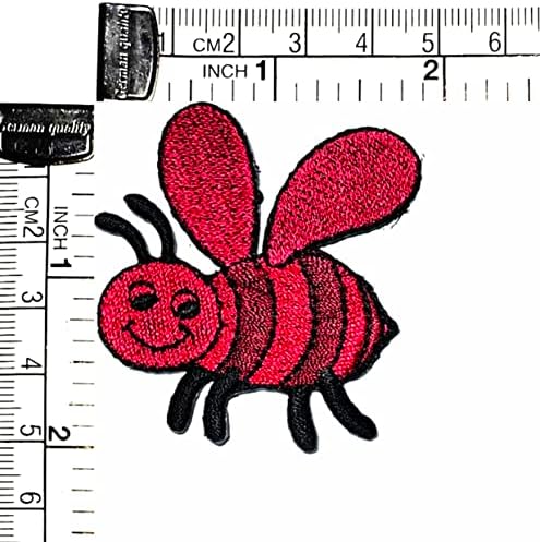 Кленплус 3 парчиња. Мал Инсект Црвена Пчела Цртан Филм Деца Деца Везени Железо На Шие На Значка За Фармерки Јакни Торба Ранци Кошули