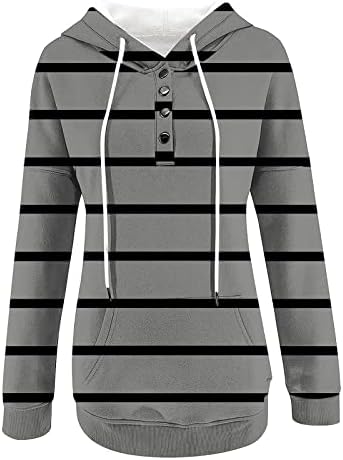 Женски модни дуксери шарени starвездени кошула за печатење графички долги ракави џемпери за џемпери, пулвер, тенок фустан врвови сиво сиво