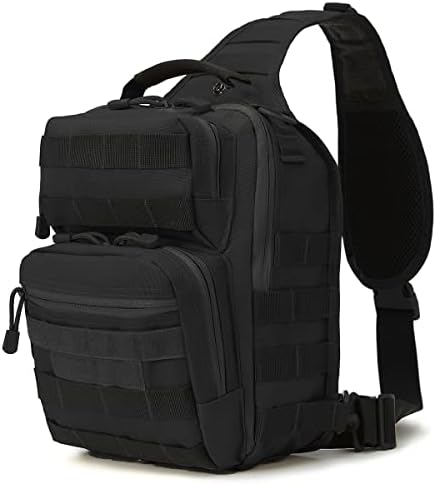 QT & QY Тактичка торба за прашка за мажи Мал воен ровер рамо ранец EDC Chest Pack Molle Assault Range Tag
