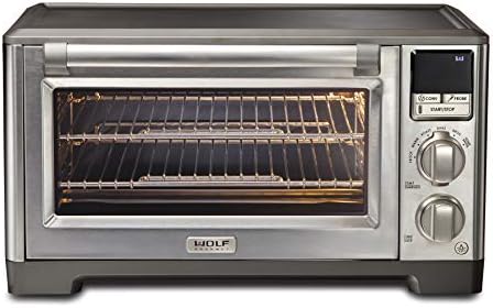 Волк гурмански елита дигитална дигитална countertop конвекција тостер печка со температурна сонда и 7 режими за готвење, не'рѓосувачки челик,