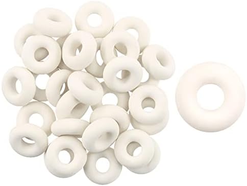Циметон 100 парчиња бели гумени еластични прстени за јагниња и прасиња