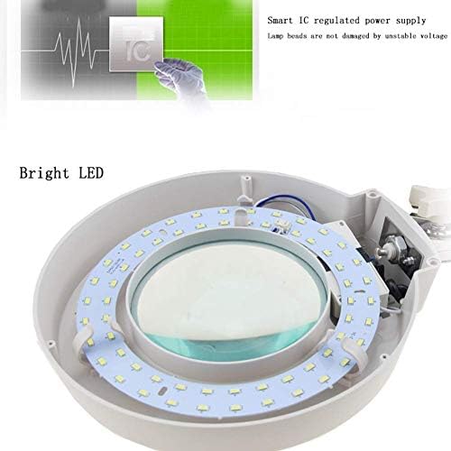 Lzlyer Лупа Hd Десктоп Лупа, Led Осветлување Зголемување Читање Заграда, За Постари Лица Со Низок Вид Читање Книги Мапа Накит Занаети Идентификација