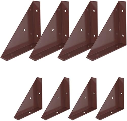 8 парчиња аголни држачи аголни загради со голема јачина метал задебелен три еднострани фиксни аголни кревети за гардероба решетката лево и десно симетрични агли
