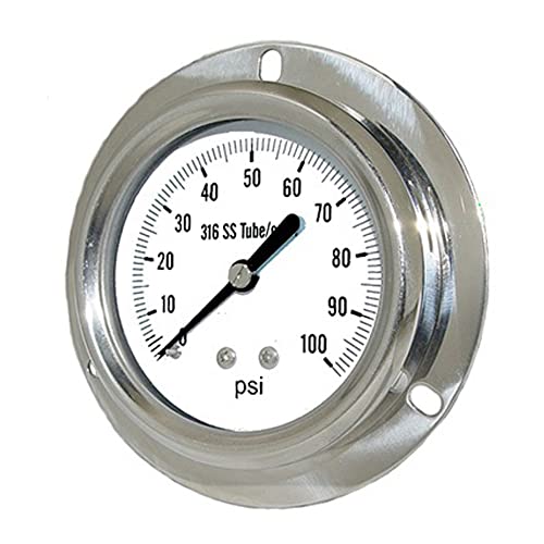 PIC GAUGES 314T-402U 4 DIAL 0/10000 PSI опсег, 2-1-2% точност