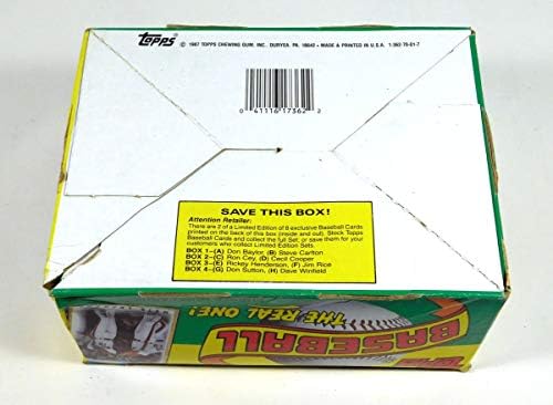 Топс 1987 Бејзбол Восок Пакет Тргување Картичка Кутија Можни Дебитант Картички Вклучувајќи Бери Обврзници, Рафаел Палмеиро И Бери Ларкин