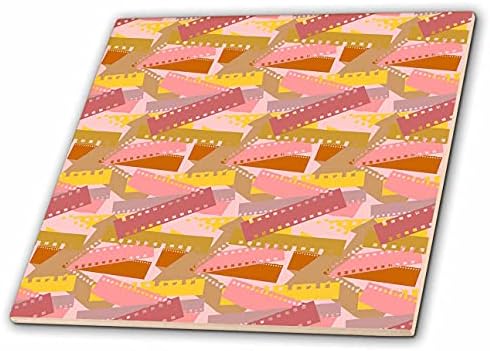 3дроза Апстрактен модел на филмски ленти од розова, виолетова топли бои-Плочки