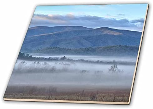 3дроза Утринска магла се задржува во долината Во Заливот Кејдс во Зачадените Планини-Плочки