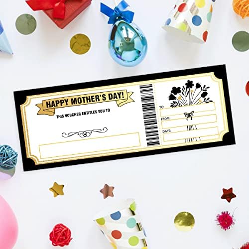 Подарок за билети за мајки GGJGRPX, специјална картичка за мама, Изненаден концерт -шоу Бенд билет за мајка, сертификат за подароци