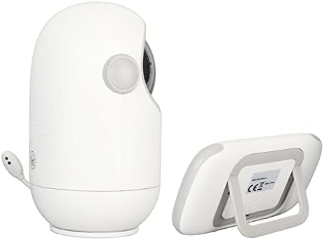 Нароето Бебе Видео Монитор, вграден во 8 приспиени 3,2 инчи ЛЦД -монитор за бебиња ноќно гледање 2 начини Мониторинг на температурата на разговорот ротирачка камера з