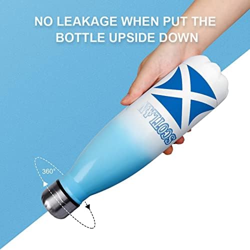 Шкотска знаме од не'рѓосувачки челик шише со вода со капаче изолирано чаша за тумблер, за протек-куќиште за чаша за патувања