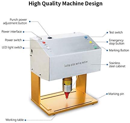 Машина за печат на метална ознака за метална ознака ， HS-DE05 Десктоп Електричен Електричен Етикета за ознака Означување печатач