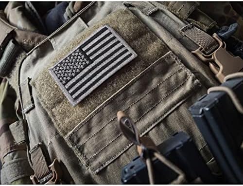 ВИНЕКС Американско знаме извезено лепенка, тактичка печ со знаме на САД со прицврстувач за прицврстувачи на кука и јамка за ранци за ранец за да ги залепите