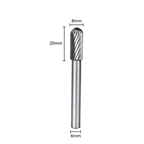 Tungsten Carbide Burr Bit Bit Single Rotary Rotary File l Type за метална алатка за резба за обработка на дрва Ротари 6мм Шанк 1 парчиња