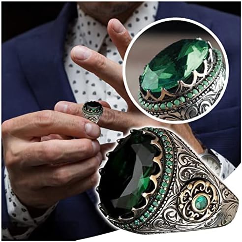 2023 Нов дијамантски рингдиаманд облик круг гроздобер голем ринг -скапоцен камен сафир прстен подарок зелен прстен прстен прстен