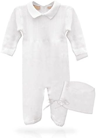 Превоз бутик облеки за крштевање за момчиња + капа на хауб - крштевање облека за момчиња вкрстени детали - облека за крштевање на бебе момче