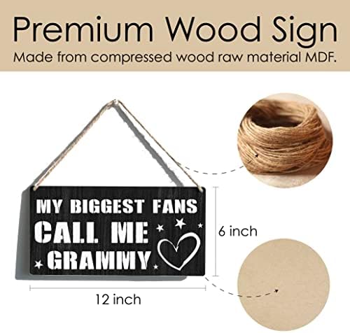 Grammy Sign Подарок Фарма куќа Моите најголеми обожаватели ме нарекуваат Греми дрвена висечка знак плакета рустикална wallидна уметност