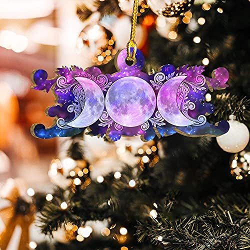 Galaxy Floral Tripe Moon Wicca Wicca Witch The Forrand Ornament Decor Decor Decor Decorment Decorment Decorment Decorment Decoration Decoration House Present Xmas Eve Keepsake