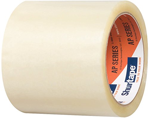 Shurtape AP 15 лента за испорака и пакување за заштита на етикетата, чиста, 96мм x 66 метри ролна, 1 случај од 18 ролни