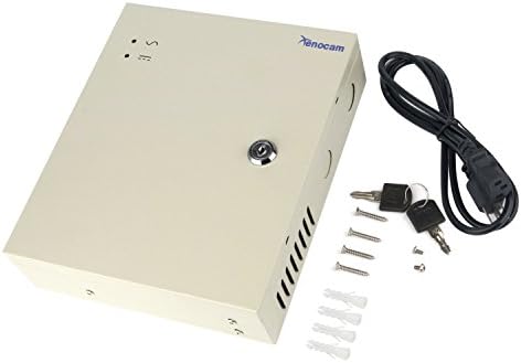 Xenocam 18 канал 12 волт DC излез CCTV дистрибуирана кутија за напојување за безбедност со 18 компјутери. DC машки пигтаил