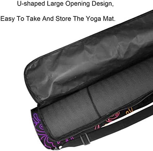 Лаијухуа Јога Мат торба, двојни патенти јога салата торба за жени и мажи - мазни патенти, големо отворање и прилагодлива лента во форма на У,