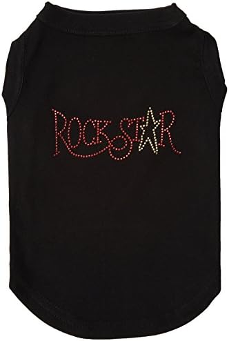 Mirage Pet Products Rock Star Rhinestone домашна кошула, мала, црна