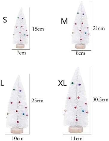 Божиќни Украси Wdhomlt Вештачки Новогодишни Елки Бели Борови Иглички Дрво Мини Орнаменти Со Ѕвона За Деца Божиќни Празнични Забави