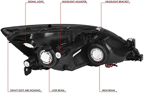 Компатибилен со Хонда спогодба 7-Ми Генерал UC1 Пушеле Објектив Килибар Агол Фарови В/ДРЛ лента + 9006 ЛЕР Конверзија Комплет