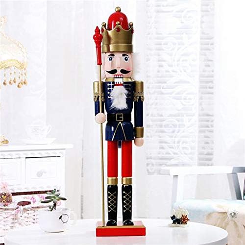 Божиќни украси на Замтац, украси за дома, оревчери војник гроздобер дрвена маса орев играчки за рачно занаетчиски кукли за кукли 60 см -