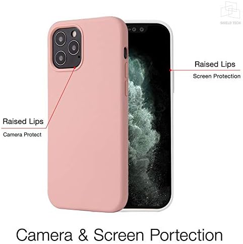 iPhone 12 Pro Max 6.7 Case течен силиконски гел шок -отпорен обвивка од цреша