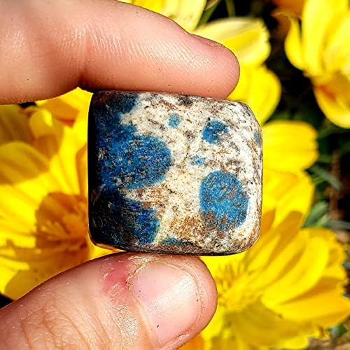 К2 гранит, познат и како К2 asаспер и дождовница азурит - исцеден и полиран кристално заздравување природен скапоцен камен - #1