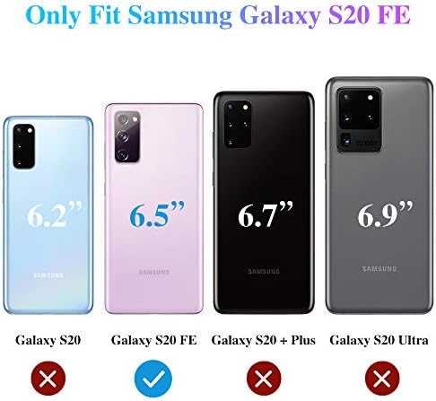 Ruky Samsung Galaxy S20 FE 5g Случај, [Не Се Вклопуваат Galaxy S20] Сјај Течност Целото Тело Солиден Тешки Шок-Отпорни Жени Девојки Телефон Случај За Samsung Galaxy S20 FE 5G 6.5 инчи, Теал Виолет?