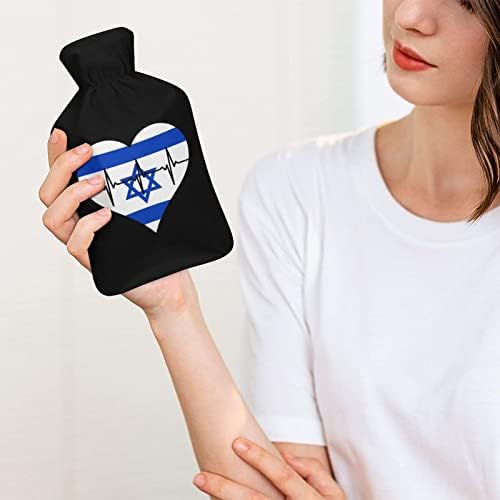 Loveубов Израел шише со врела вода со врела вода со мека кадифен покривка топла гумена вода торба за вбризгување 1000 мл