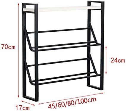 Решетка за чевли, организатор на решетки за чевли од 3/4 ниво, метално железо и брзо склопување, должина: 45см / 60см / 80см / 100см