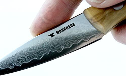 Нож за паринг на Моорхаус - Јапонско VG10 челично јадро од не'рѓосувачки сечило на Дамаск - кујнски готвач ножеви