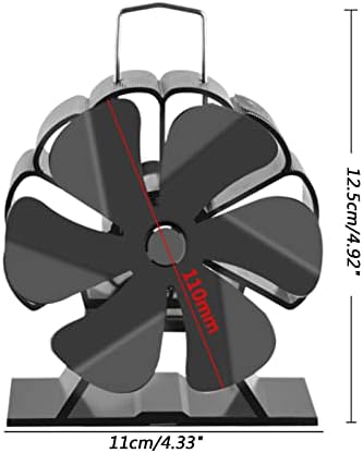 Фмингду 6-Сечило Шпорет од алуминиумска Легура Вентилатор За Камин Ефикасен Дневник На Топлина Шпорет На Дрва Вентилатор Тивка