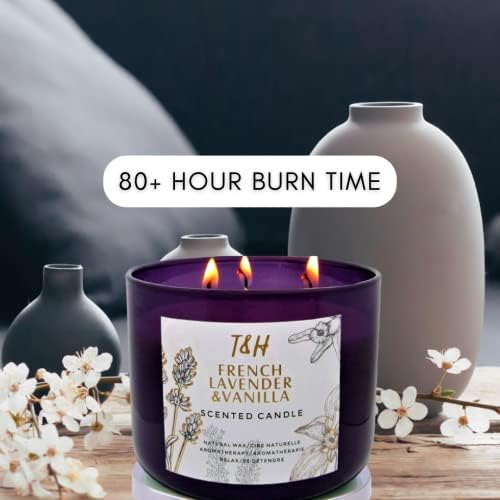 Француски лаванда ванила миризливи свеќи ароматераписки подароци за жени | 15,8 мл соја свеќа долготрајни миризливи свеќи за дома | Свеќи