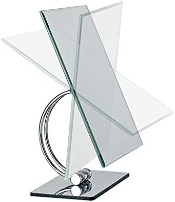 HTLLT Beauty Smape Mirror Square Не'рѓосувачки челик огледало, едно HD Desktop огледало - хоризонтална и вертикална ротација од 360 степени
