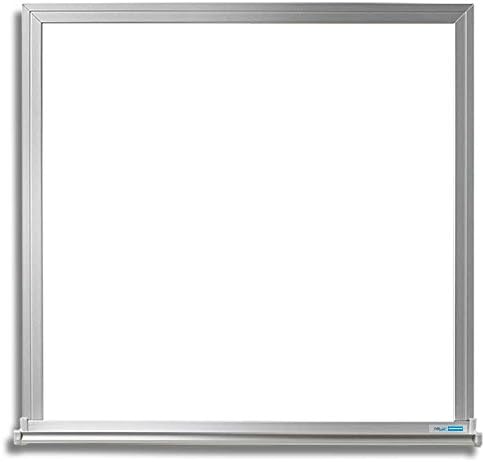 Everwhite не-магнетна алуминиумска врамена табла со послужавник, должина од 2 'висина x 2'