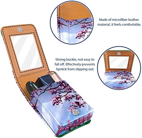 Кармин за шминка ОРИУКАН торба ЗА кармин со огледало пренослив торбичка за складирање кармин организатор за складирање на сјај за усни,