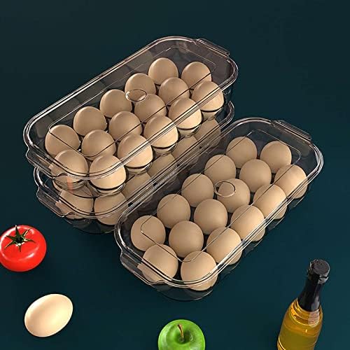 Аомат Кујна Зачувување На Храна Кутија За Складирање Јајца 16 Прегради Со Капак Фрижидер Кутија За Јајца Транспарентен Задебелен Сад За Јајца