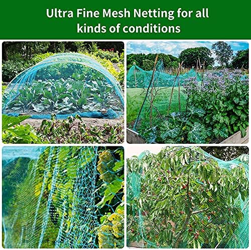Gsinodrs Bird Netting за градина 13ft x 33ft градинарски мрежи за штетници бариера заштитете ги овошните растителни дрвја зеленчук