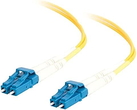 C2G/ кабли да се оди 28758 ОС2 Оптички кабел со влакна-LC-LC 9/125 Дуплекс кабел со еден режим ПВЦ влакна, жолт
