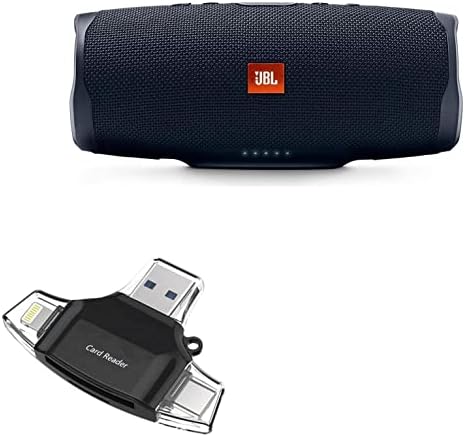 Boxwave Smart Gadget компатибилен со JBL Charge 4 - AllReader SD картички читач, MicroSD картички читач SD компактен USB за JBL Charge 4