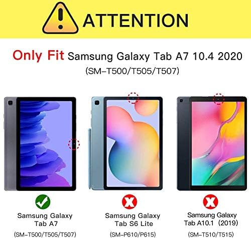 Епикгаџет Случај За Samsung Galaxy Tab a7 10.4 SM-T500/T505/T507/T503-Цврсто Хибридно Заштитно Куќиште Отпорно На Удари Со Држач за Удар