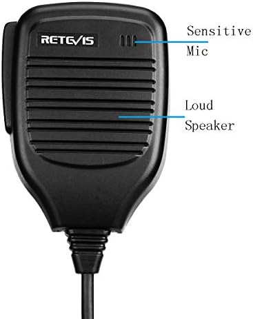 Retevis Walkie Talkies звучник MIC 2 PIN раменик звучник компатибилен со Retevis RT22 RT21 RT68 H-777 RT22S RB29 RT86 RT-5R RT19 RT27 RB15 RB29 RT17 BAOFENG UV-5R UV-82 RADIOS RADIOS RADIOS