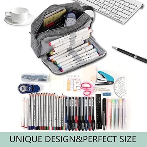Yatide торбичка за молив, преносен молив, торба со молив со висок капацитет, голема канцелариска торба