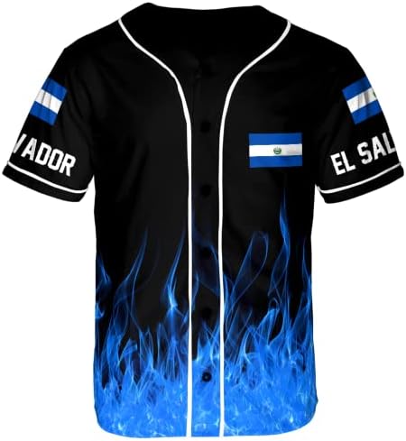 Персонализирано име Ел Салвадор Бејзбол дрес кошула, кошула со знаме на Ел Салвадор, Jerseyерси на гордоста на Салвадорс, маичка