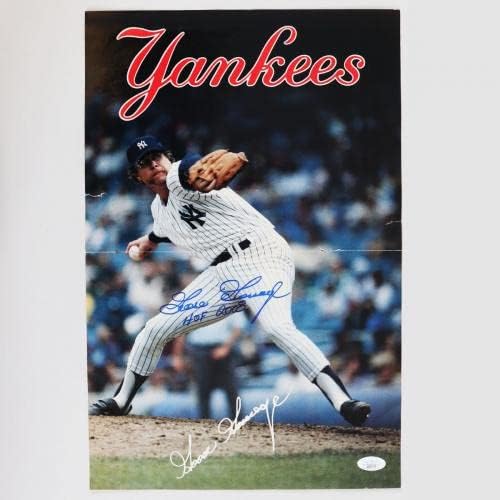 Yorkујорк Јанкис потпиша многу постери со весник - COA JSA - Автограмирани фотографии од MLB